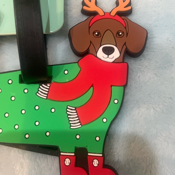 Dachshund luggage tags Winter design - Picture 3 of 6
